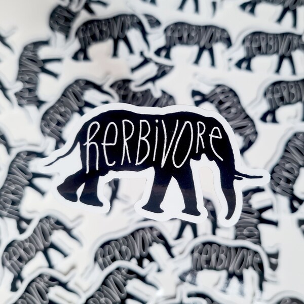 Herbivore Vegan Sticker, Plant based Decal, End Speciesism, Stop Eating Animals