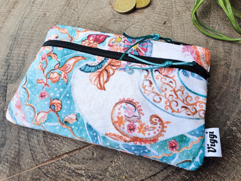 Boho Wallet / Fabric Coin Purse / Womens Money Pouch Etsy