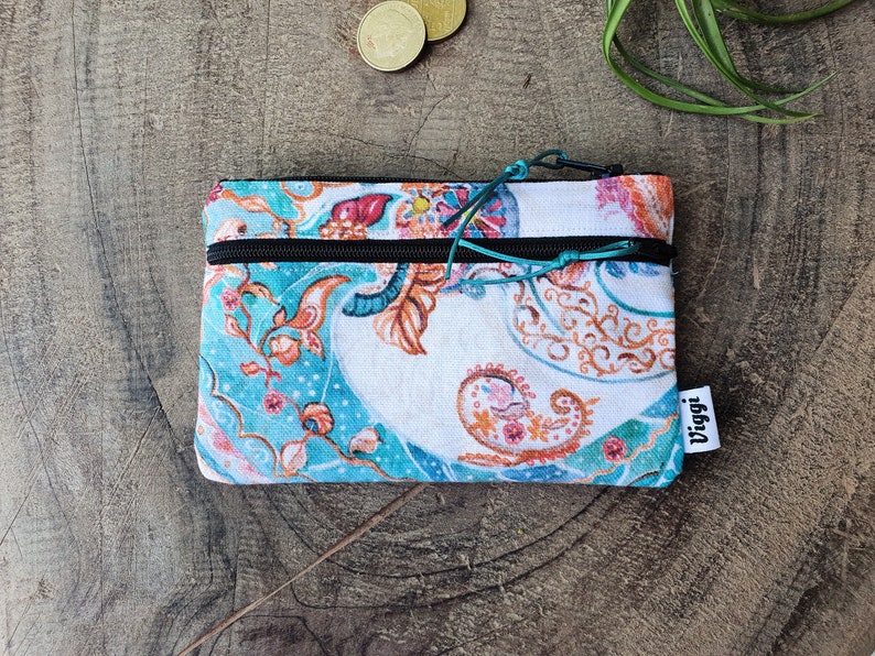 Boho Wallet / Fabric Coin Purse / Womens Money Pouch Etsy