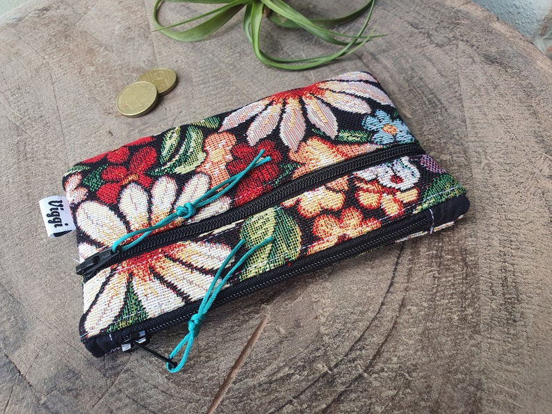 Change pouch flower / fabric coin wallet / cute small pouch Etsy