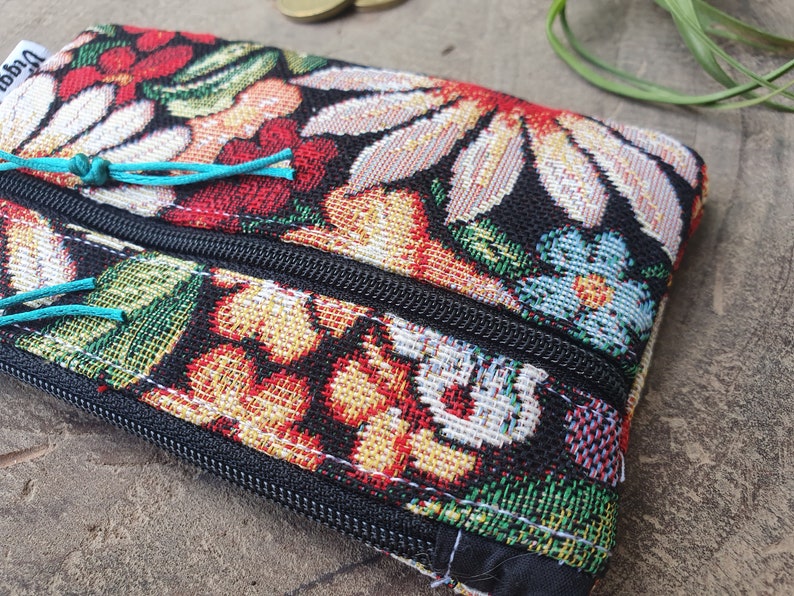 Change pouch flower / fabric coin wallet / cute small pouch Etsy