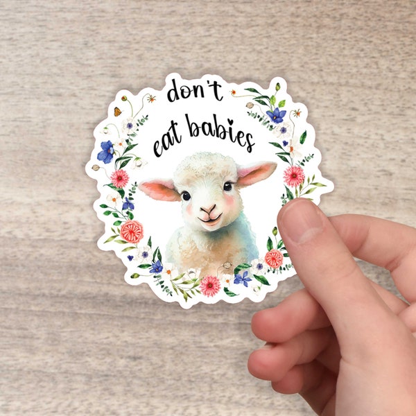 Vegan Sticker, Vegetarian Decal, Animal Rights Stickers