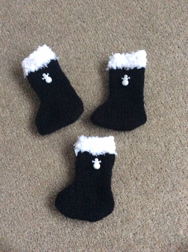 Christmas stockings mini with snowman embellishment
