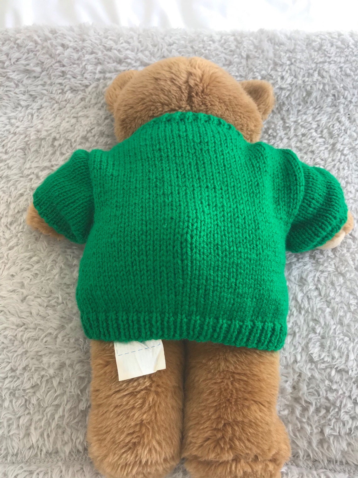 Teddy Bear Jumper Green con motivo de copo de nieve Etsy