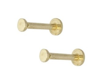Tetragonal Studs in White Gold