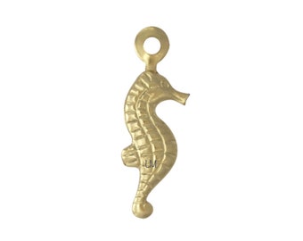 14k Gold Seahorse Charms, Gold Charms, Gold Filled Seahorse Charms, Marine Life