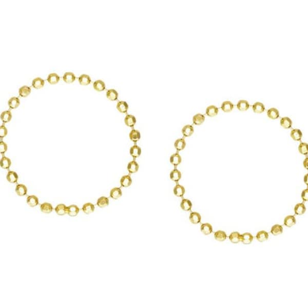 14k Gold Filled Diamond Cut Bead Chain Ring, Ball Chain Rings, Stackable Ring, Gold Chain Ring, Knuckle Ring