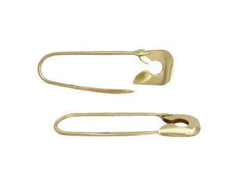 14k Gold Safety Pin, 23x6mm Gold Safety Pin, Gold Fastener