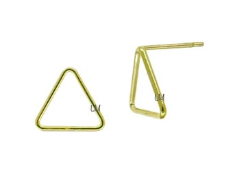 Gold Filled Triangle Stud Earring, Open Triangle Studs, Everyday Earring, Gift for Her