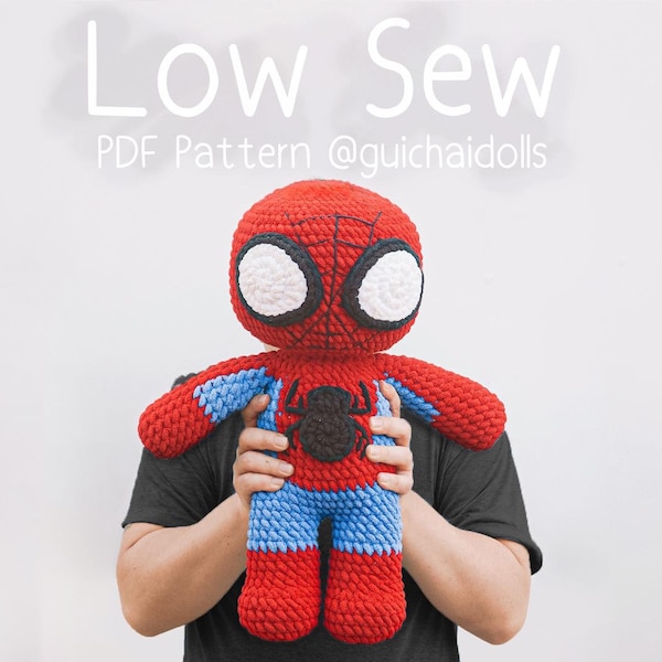 Low Sew Hero Spider Chibi Häkelanleitung PDF - Fotoanleitung, sofortiger Download