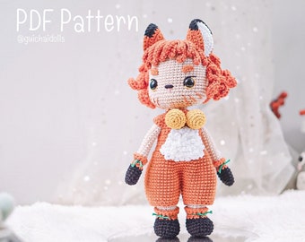 かぎ針編みあみぐるみパターン 小さなキツネのキーホルダー PDF - Etsy