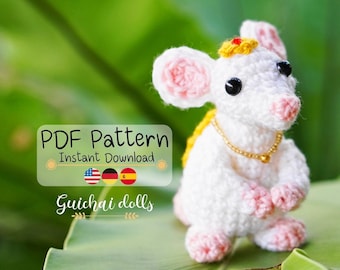 Mouse Musika Servant of Ganesha Crochet Pattern PDF – Photo Tutorial, Instant Download