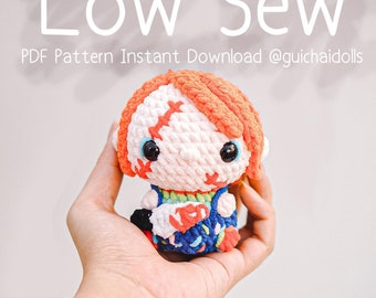 Low Sew Mini Horror GoodBoy Crochet Pattern PDF – Photo Tutorial, Instant Download