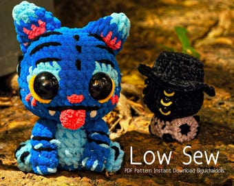 Low Sew Mini Demon Crochet Pattern PDF – Photo Tutorial, Instant Download