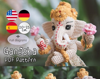 Crochet Doll Pattern - Lord Ganesha (Guichai Dolls Pattern, Amigurumi, Photo Tutorial)