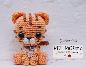 Tabby Cat PDF Pattern (Amigurumi, Crochet , Photo Tutorial, How to)