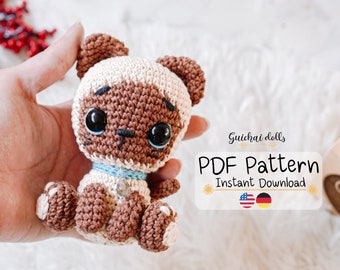 Siamese Cat PDF Pattern (Amigurumi, Crochet , Photo Tutorial, How to)