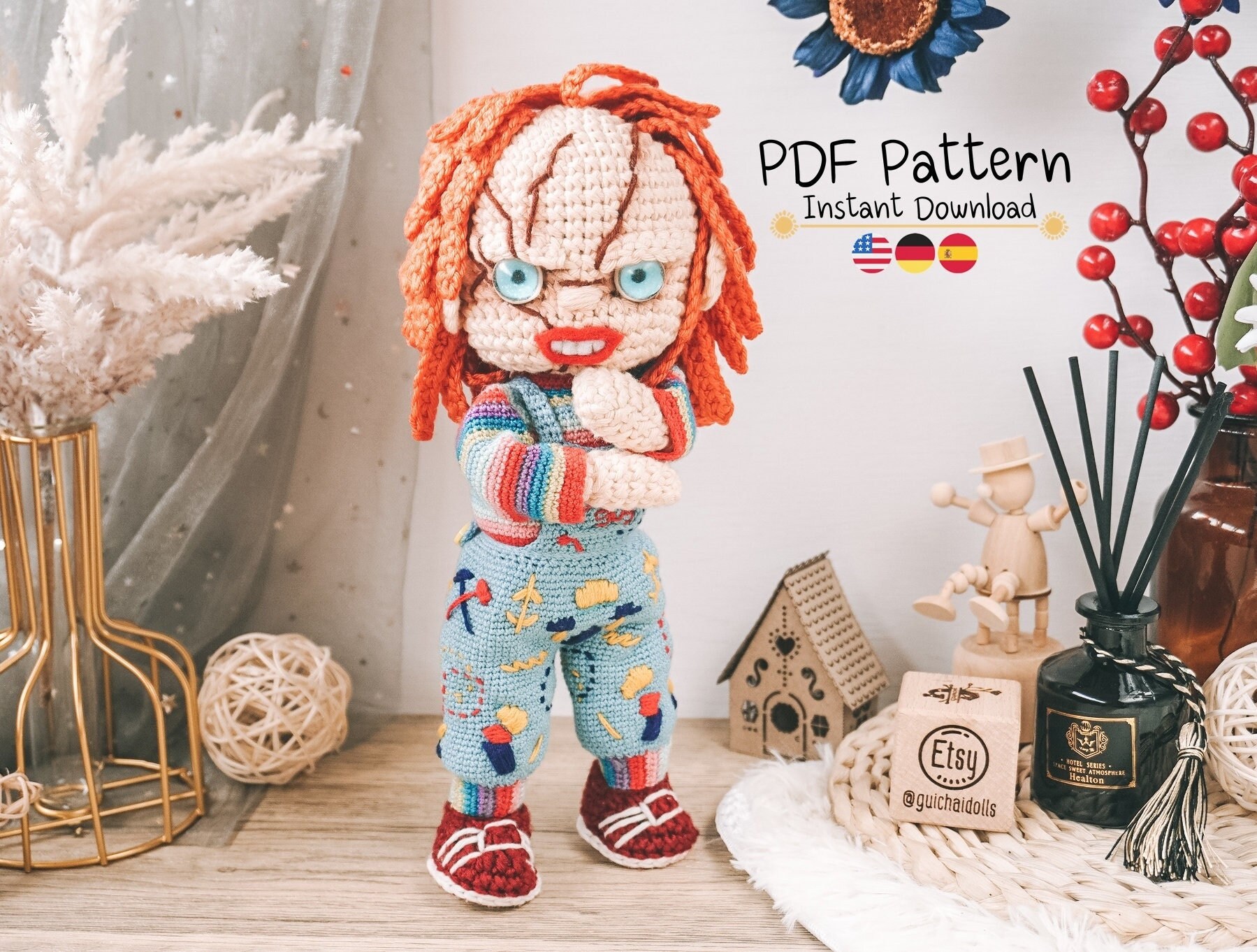 Chucky Pattern amigurumi Pattern Photo Tutorial Crochet Etsy Canada