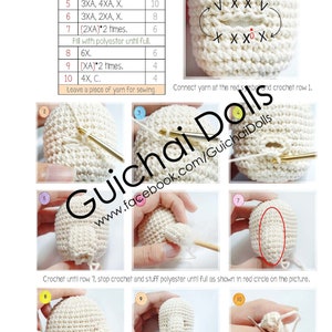 Crochet Doll Pattern Ganesha Kid Guichai Dolls Pattern, Amigurumi, Photo Tutorial image 5