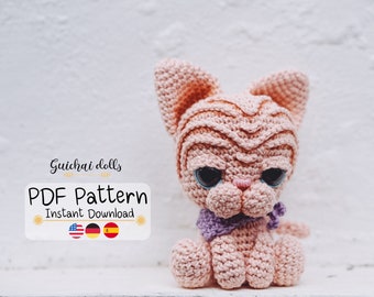 Sphynx Cat PDF Pattern (Amigurumi, Crochet , Photo Tutorial, How to)