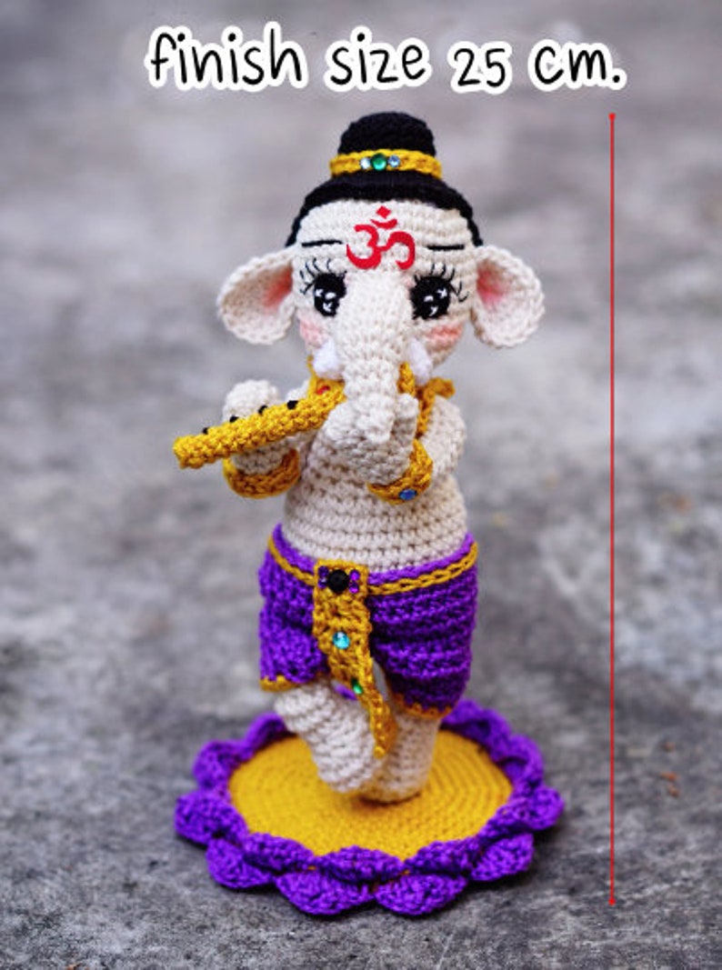 Crochet Doll Pattern Ganesha Kid Guichai Dolls Pattern, Amigurumi, Photo Tutorial image 2