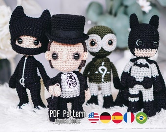 4 Patterns Nightfall (Amigurumi Pattern, Photo Tutorial, PDF Pattern)