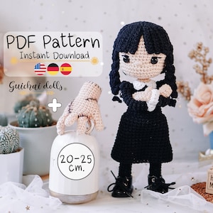 Wednesday Crochet Pattern (Amigurumi, Crochet , Photo Tutorial)