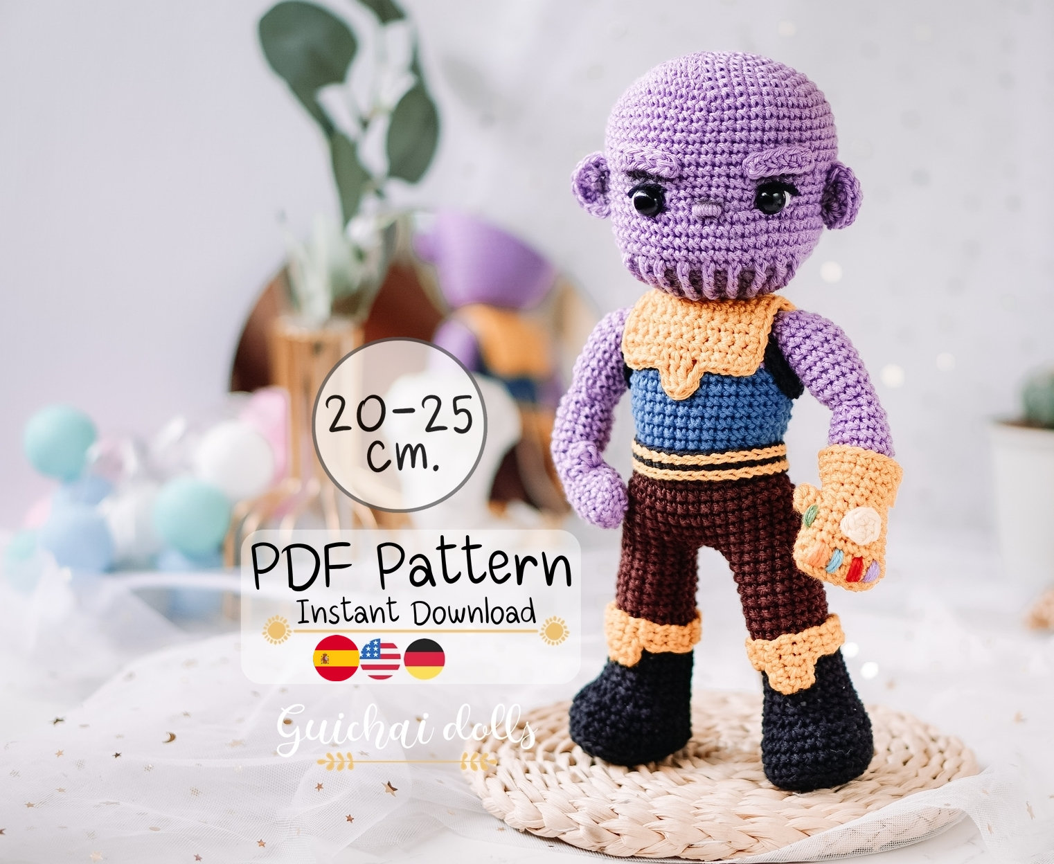 Amigurumi Patron Crochet Crayon Jouet Bureau Bureau Décoration PDF Anglais  ou Espagnol -  France