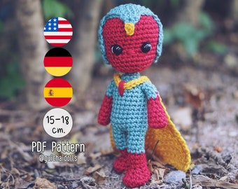 Hero PDF Pattern (Amigurumi, Crochet , Head Pencil, Keychain, Photo Tutorial)