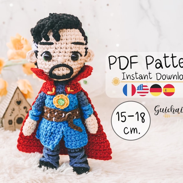 Hero PDF Pattern, Strange (Amigurumi, Crochet , Photo Tutorial)