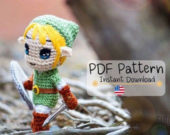 Hero PDF Pattern - Link, the legend (Guichai Dolls Pattern, Amigurumi, Photo tutorial)