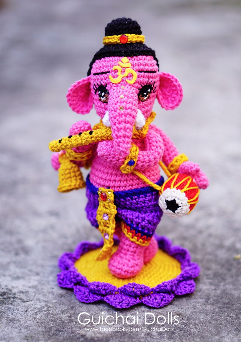 Crochet Doll Pattern Ganesha Kid Guichai Dolls Pattern, Amigurumi, Photo Tutorial image 8