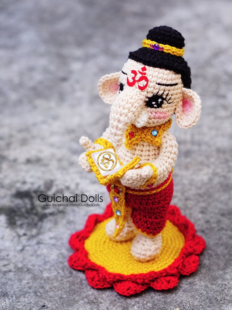 Crochet Doll Pattern Ganesha Kid Guichai Dolls Pattern, Amigurumi, Photo Tutorial image 9