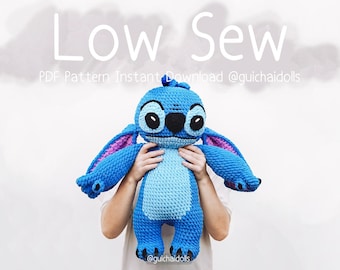 Low Sew Alien Chibi Crochet Pattern PDF – Photo Tutorial, Instant Download