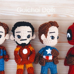 Hero PDF Pattern, 2 styles of heads, Spider Doll, Head Pencil, Keychain, Photo Tutorial image 7