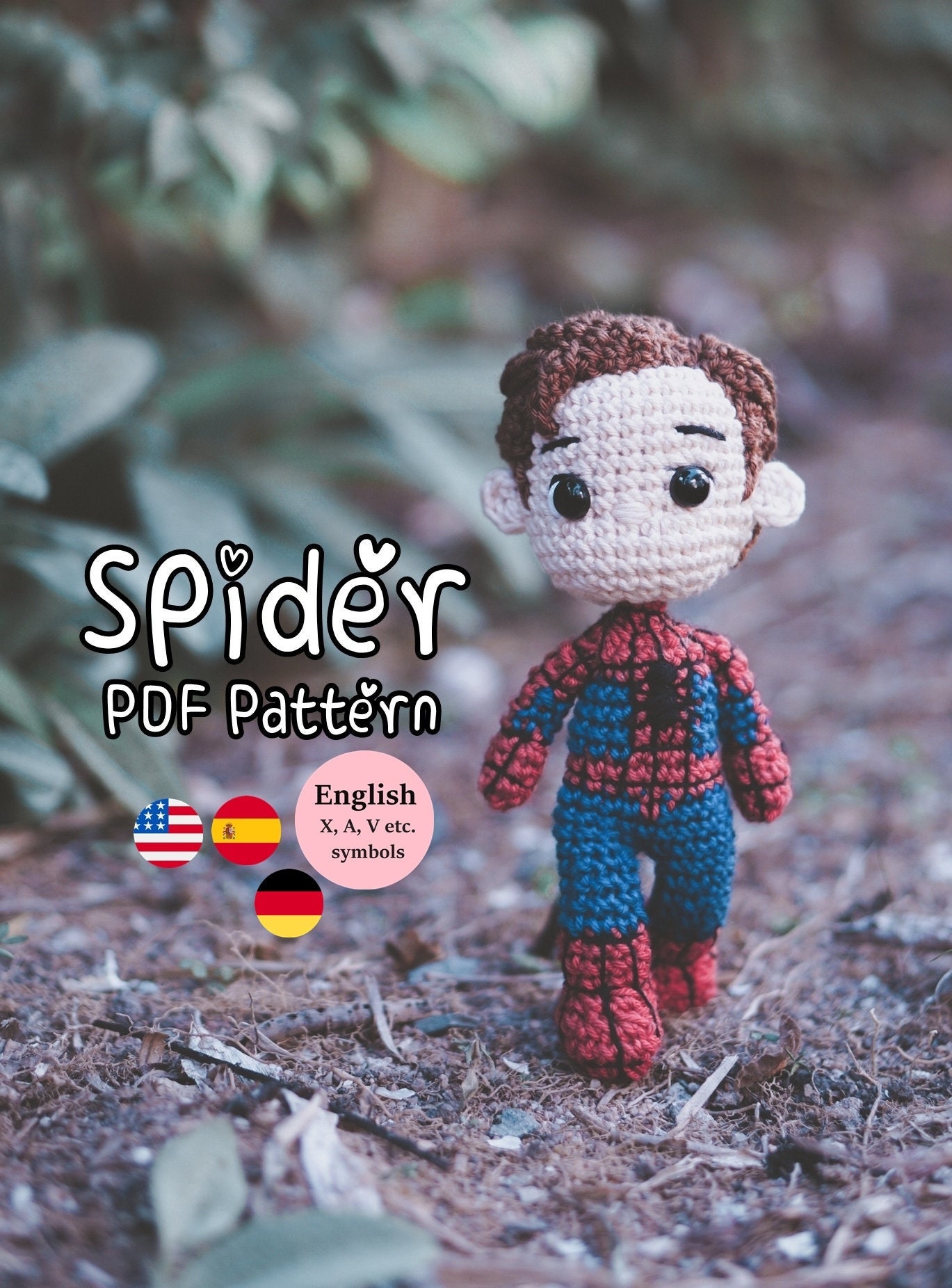 Spider Man Crochet Pattern doll Head Pencil Keychain Photo - Etsy Singapore