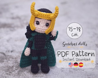 Hero PDF Pattern Loki (Amigurumi, Crochet , Photo Tutorial)