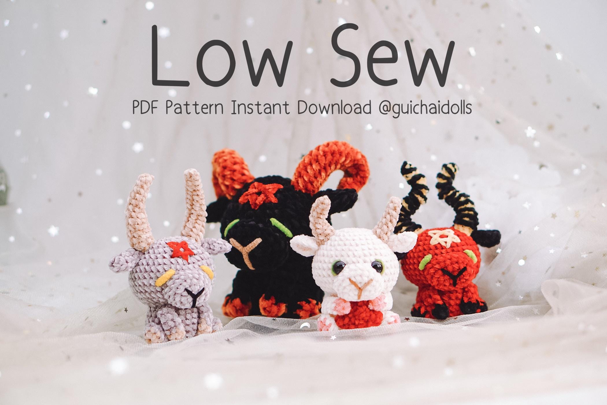 30 Baphomet Crochet Patterns for Cute, Creepy Amigurumi Fans 18 Low-Sew Mini Baphomet Pattern
