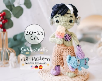 Frankenstein Crochet Pattern (Amigurumi, Crochet , Photo Tutorial)