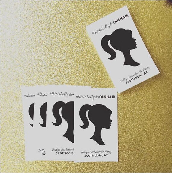 20 Personalized Hair Tie Holders Printed 3x5 Custom Hair Tie Etsy