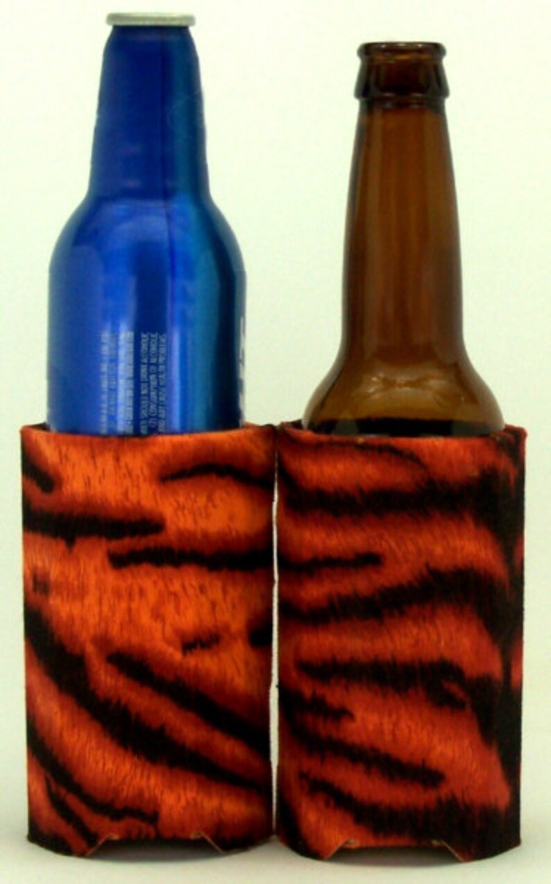 Faux Suede Eco-friendly Beverage Insulator Tiger PocketHuggie Cincinnati Bengals Clemson Cold/Hot Coffee Beer SoloCup SkinnyCan image 5