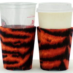 Faux Suede Eco-friendly Beverage Insulator Tiger PocketHuggie Cincinnati Bengals Clemson Cold/Hot Coffee Beer SoloCup SkinnyCan image 3