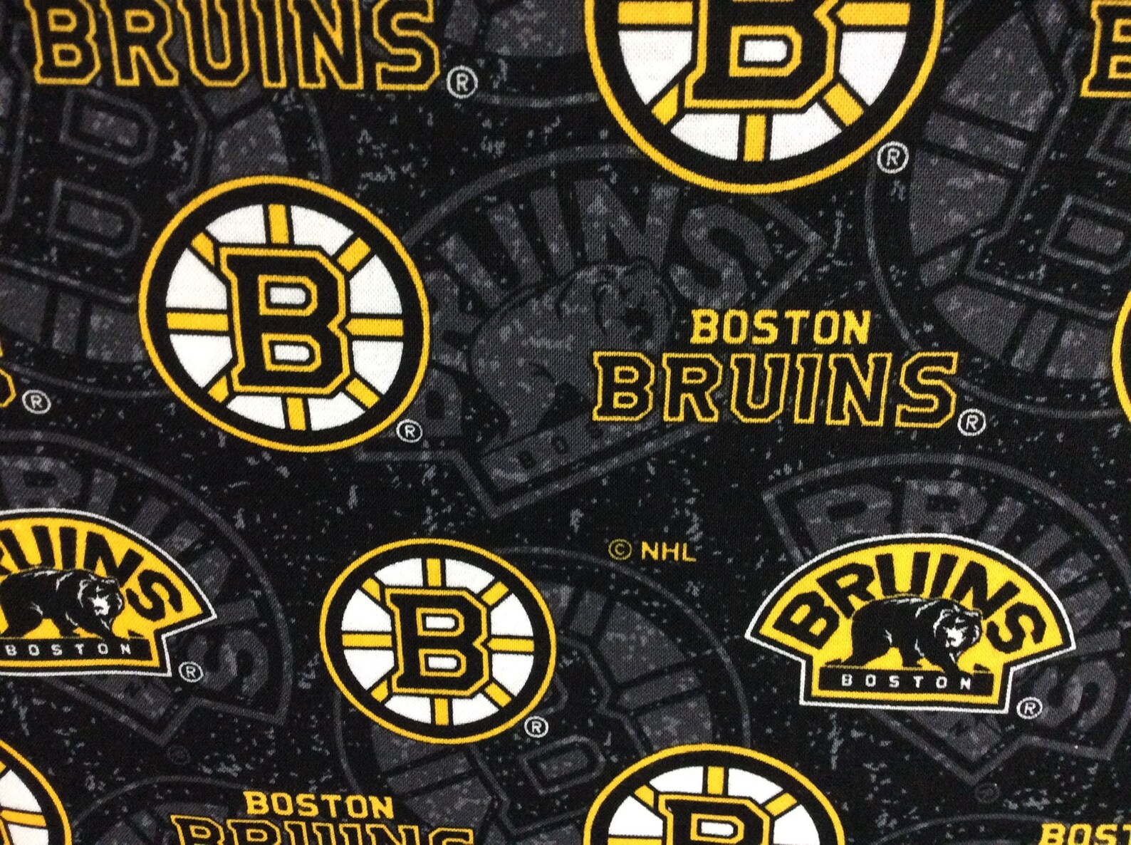 Boston Bruins NHL Hockey Fabric Sold by the 1/2 Yard 100 Etsy
