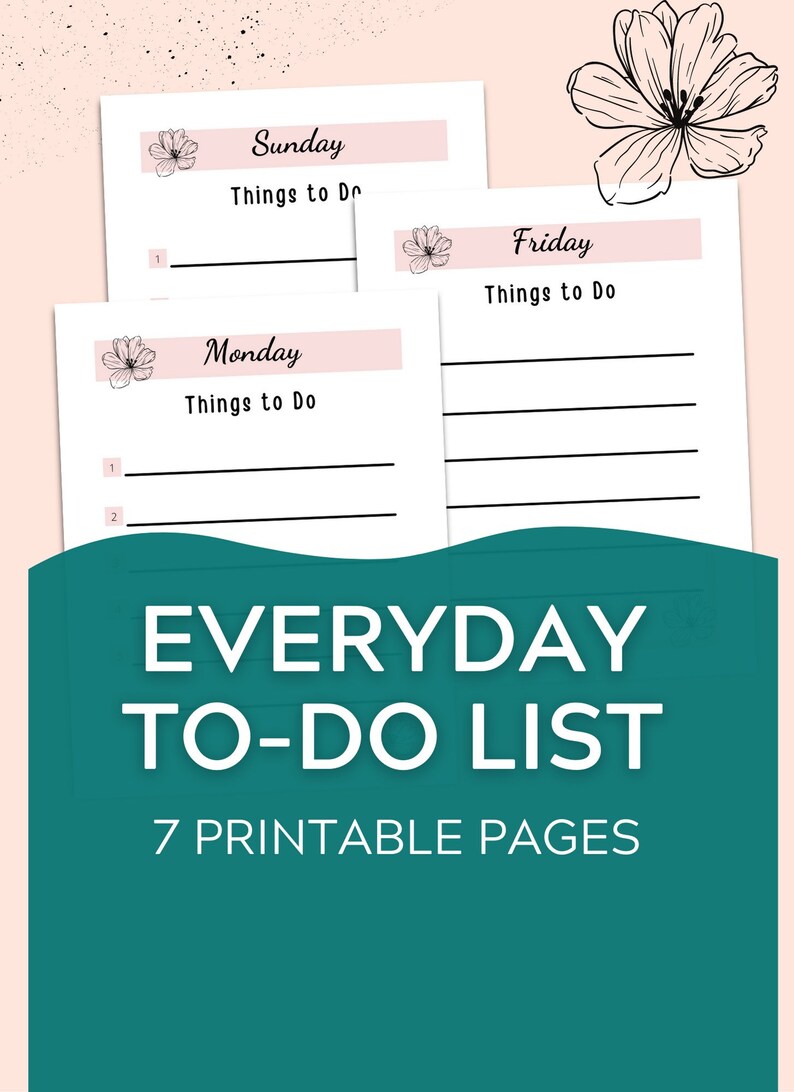 Minimal To-do List, Printable Lists, Easy Printouts Daily Schedule ...