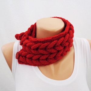 red , neckwarmer, wool, hand knitting, fashion, gift,