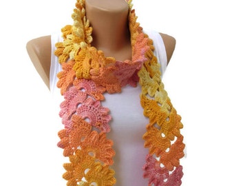 bamboo crochet, lace, neckwarmer, scarf, fashion, gifts,