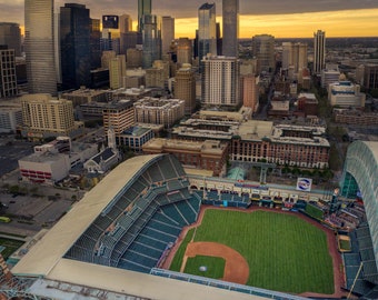 Minute Maid Park and Skyline - Downtown Houston Sunset - March 2019 - Fine Art Photograph