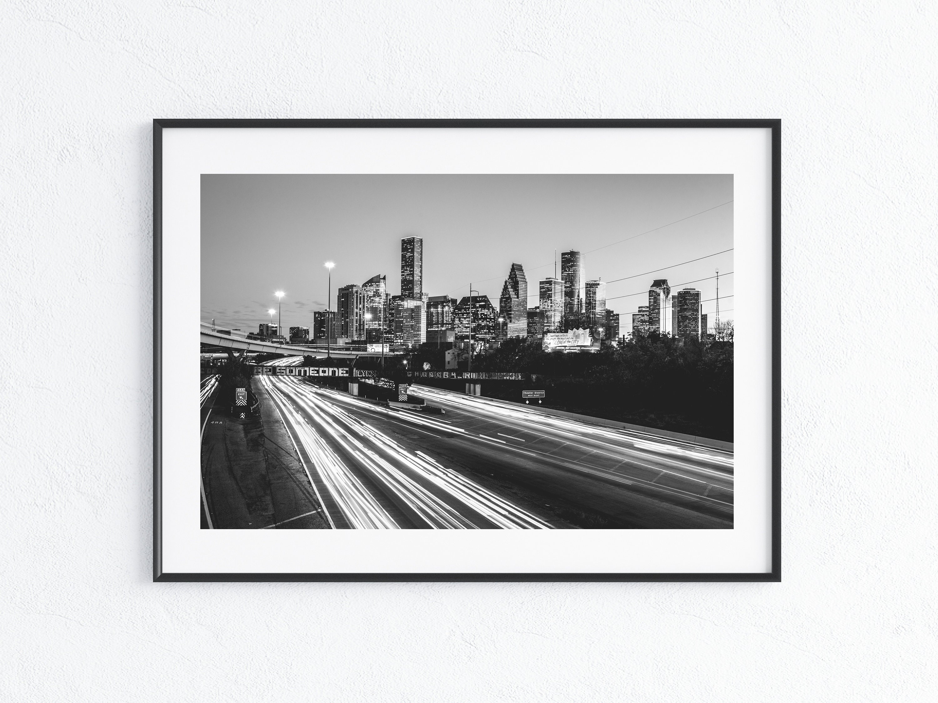 Impression sur toile Houston Skyline – Art mural de ville