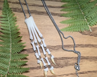 articulated fox front paw oddities necklace