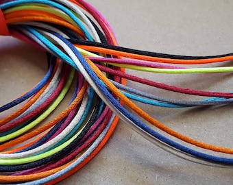 Kordel als Meterware, Farbe Ihrer Wahl, Rattenschwanz zur Herstellung hübscher Halsketten oder Armbänder